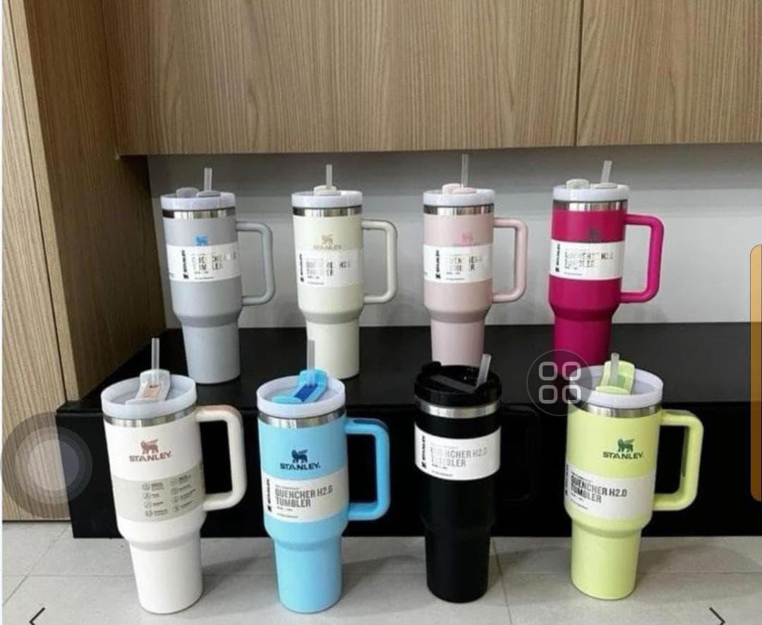 ORIGINAL STANLEY MUG TUMBLER WITH HANDLE AND STRAW 40 OZ | FLOWSTATE 3-POSITION LID | CUP HOLDER COMPATIBLE FOR TRAVEL | INSULATED STAINLESS STEEL CUP | BPA-FREE