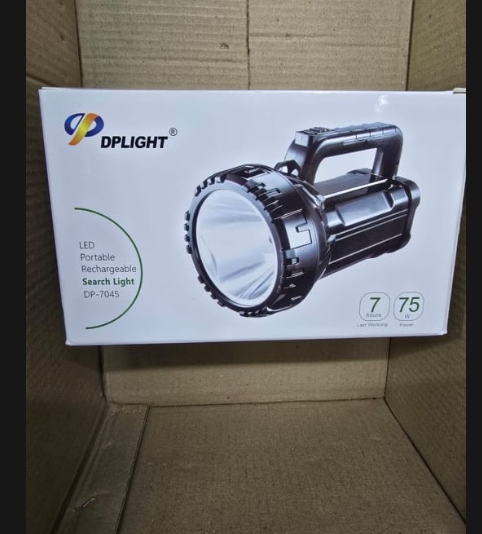 Dp Light Ultra Bright Blinding Long Range Portable Rechargeable Torch, 2800mAh battery capacity, Rechargeable High Brightness Flashlight