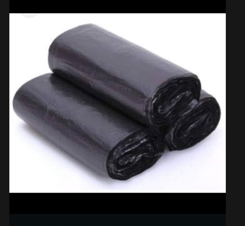 Trash bags,Black Garbage Bags - 100 Pcs Heavy Duty Dustbin Liners (45x60cm) - Strong & Tear-Resistant Rubbish Bags for Home, Office & Kitchen Waste.