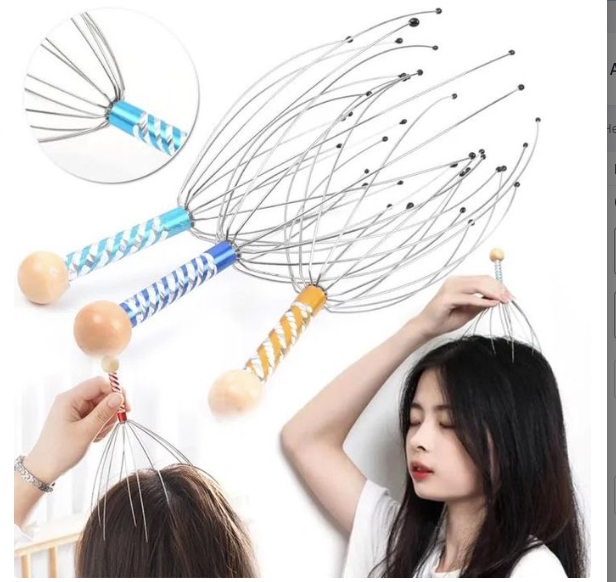 New Head Scalp Massager Head Neck Massage Wire Octopus Equipment Stress Release Relax Tool