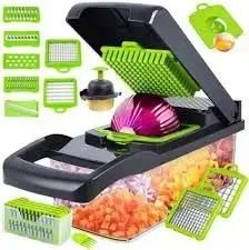 Multifunctional 16 PCS Vegetable Chopper, Slicer, Dicer & Cutter – Premium BPA-Free Food Prep Tool with 8 Blades for Home & Restaurant Kitchens in Kenya