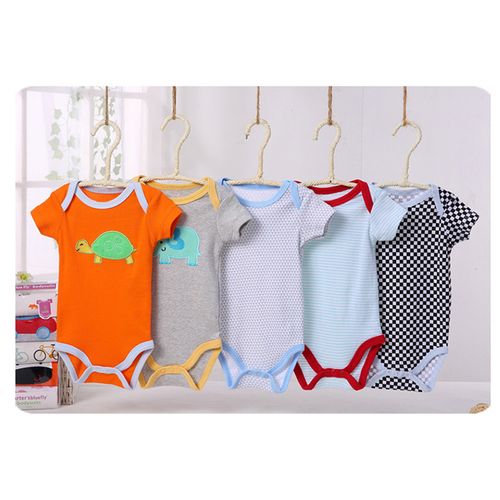 Fashion 5 Pieces Baby Bodysuits/Baby Onesies/Sleepsuit/Romper set offers an adorable and versatile clothing solution for your little one. Made from high-quality, breathable cotton,