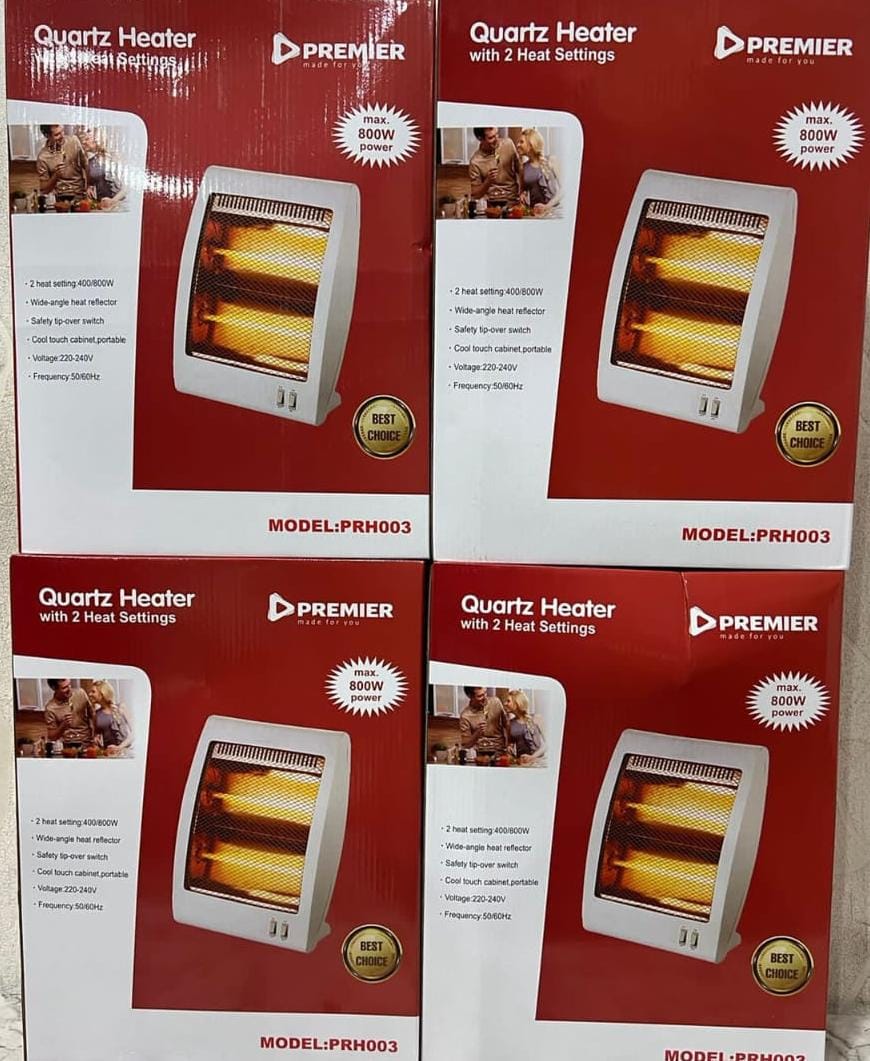 Premier Room Heater - 2 Heat Settings, 400W-800W is a reliable and efficient heating solution designed to keep your space warm and comfortable