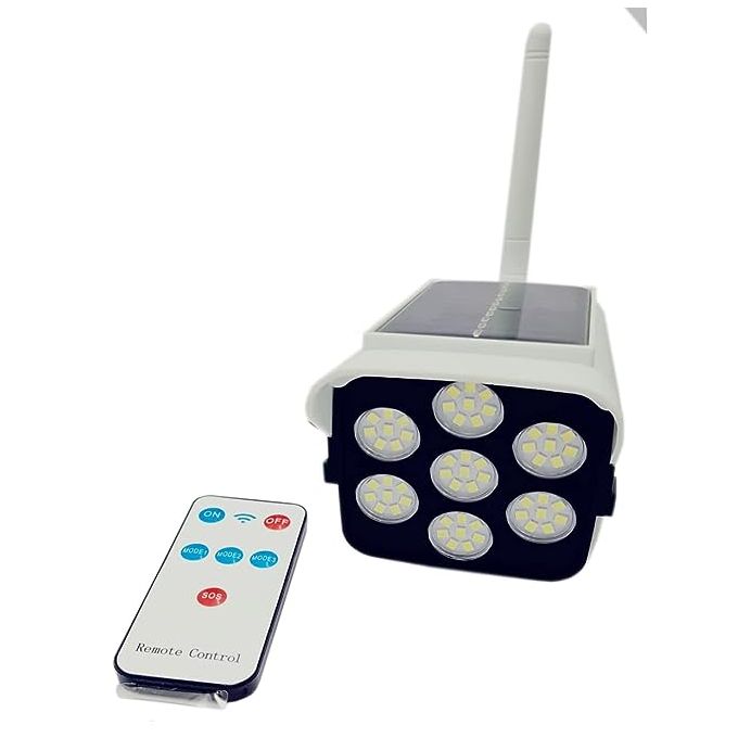 MOTION SENSOR SOLAR POWERED OUTDOOR LED STREET LIGHT WITH MOTION REMOTE CONTROL White 180 W. Solar Light Motion Sensor Dummy Camera CCTV 77 LED SOLAR LIGHT