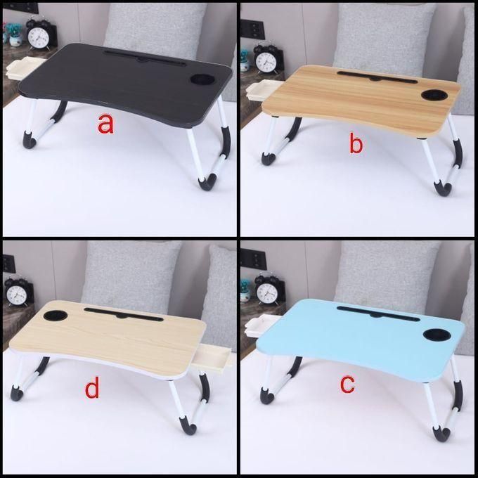 Breakfast Laptop Table/Work Table: A foldable, multi-functional table made from durable MDF, perfect for breakfast in bed, working, or studying, with convenient foldable legs for easy storage