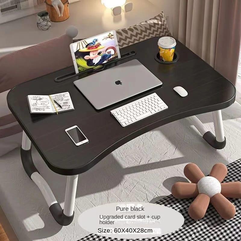 Breakfast Laptop Table/Work Table: A foldable, multi-functional table made from durable MDF, perfect for breakfast in bed, working, or studying, with convenient foldable legs for easy storage
