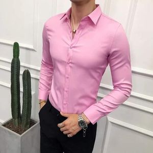 Fashion 2Pcs Men’s Official Long Sleeve Slim Fit Shirt Set – Premium Formal Shirts with Button Cuffs, Modern Tailored Design, Breathable Fabric, and Versatile Colors for Office Wear, Business Meetings