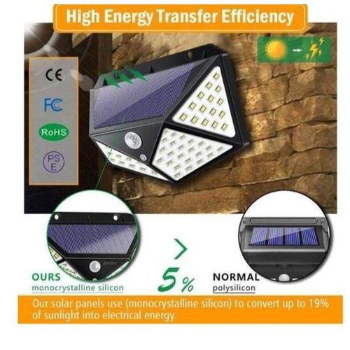 Solar interaction Wall lamp Outdoor Lighting Wireless Motion Sensor Lights Ip65 Waterproof 270°wide Angle Security Wall Lights With 3 Modes For Yard Stairs Garage Fence Porch
