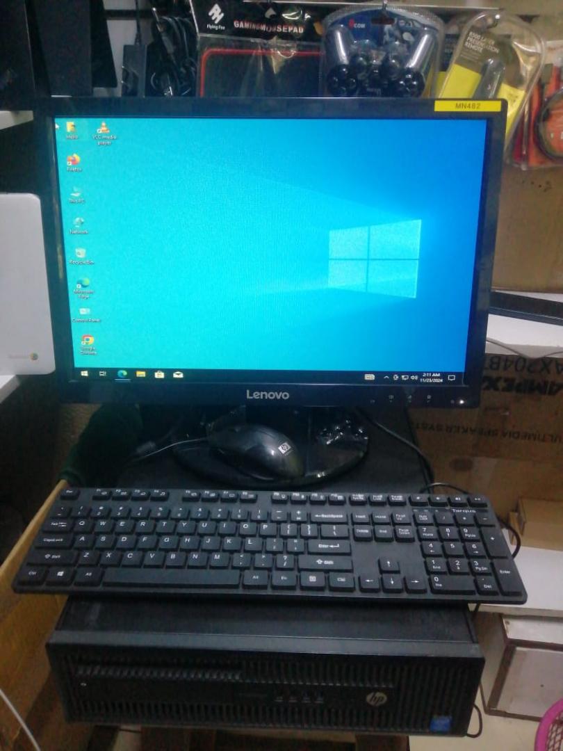 Monitor set , desk top,mouse and keyboard