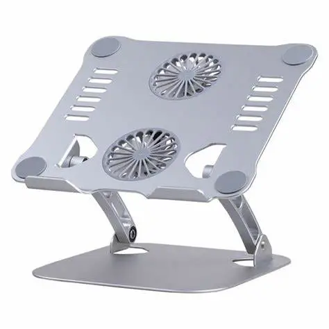 NEW ADJUSTABLE LAPTOP STAND V4.0 WITH COOLING FAN AND 360 DEGREE ROTATING BASE