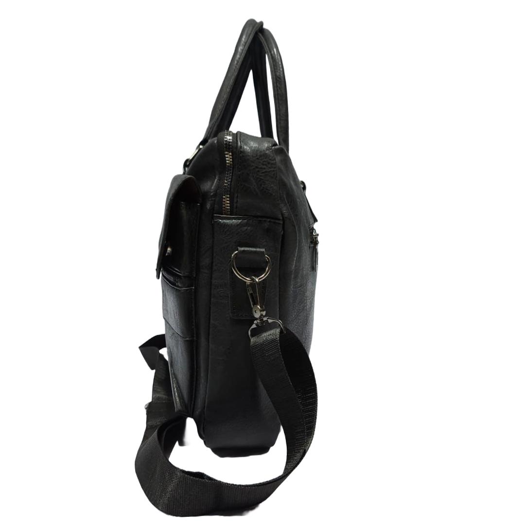 A sleek and spacious leather sling bag with a wide-zip design, perfect for laptops, travel, work, and daily use. Stylish, durable, and comfortable to carry