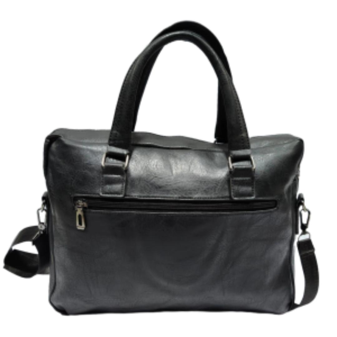 A sleek and spacious leather sling bag with a wide-zip design, perfect for laptops, travel, work, and daily use. Stylish, durable, and comfortable to carry
