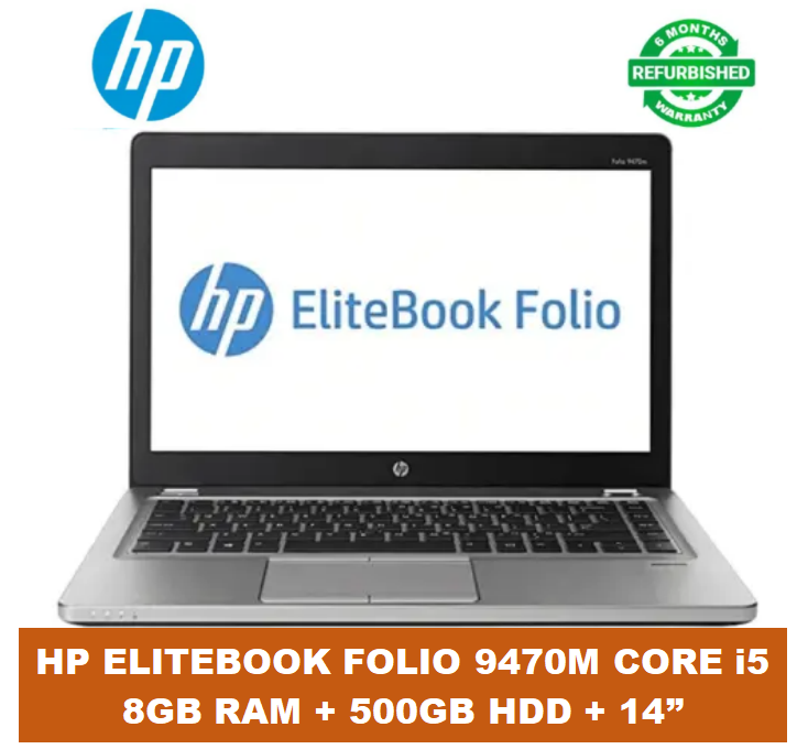 (Lowest Price) HP EliteBook Folio 9470M  Intel Core i5 8GB RAM + 500GB HDD 14" Laptop Widows 11 6 MONTHS WARANTY GRADE A EX UK  Laptops High Quality Computer PC