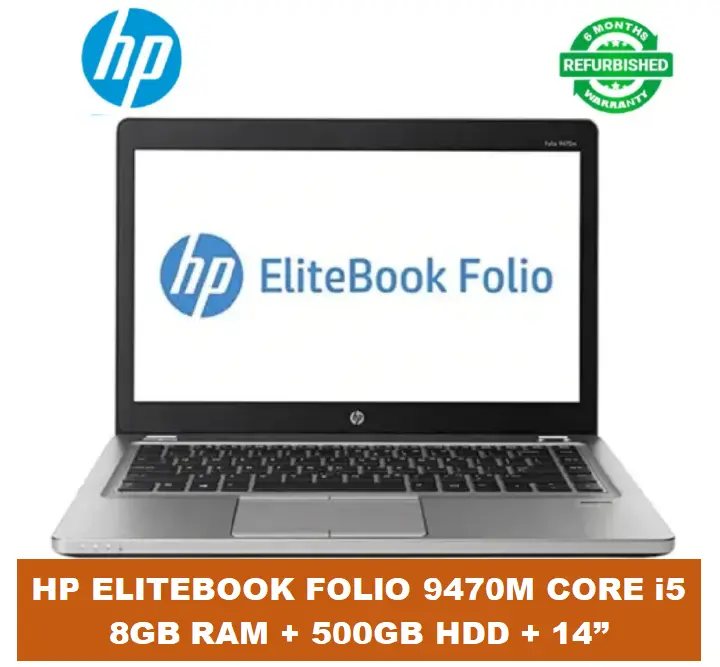 (Lowest Price) HP EliteBook Folio 9470M  Intel Core i5 8GB RAM + 500GB HDD 14" Laptop Widows 11 6 MONTHS WARANTY GRADE A EX UK  Laptops High Quality Computer PC