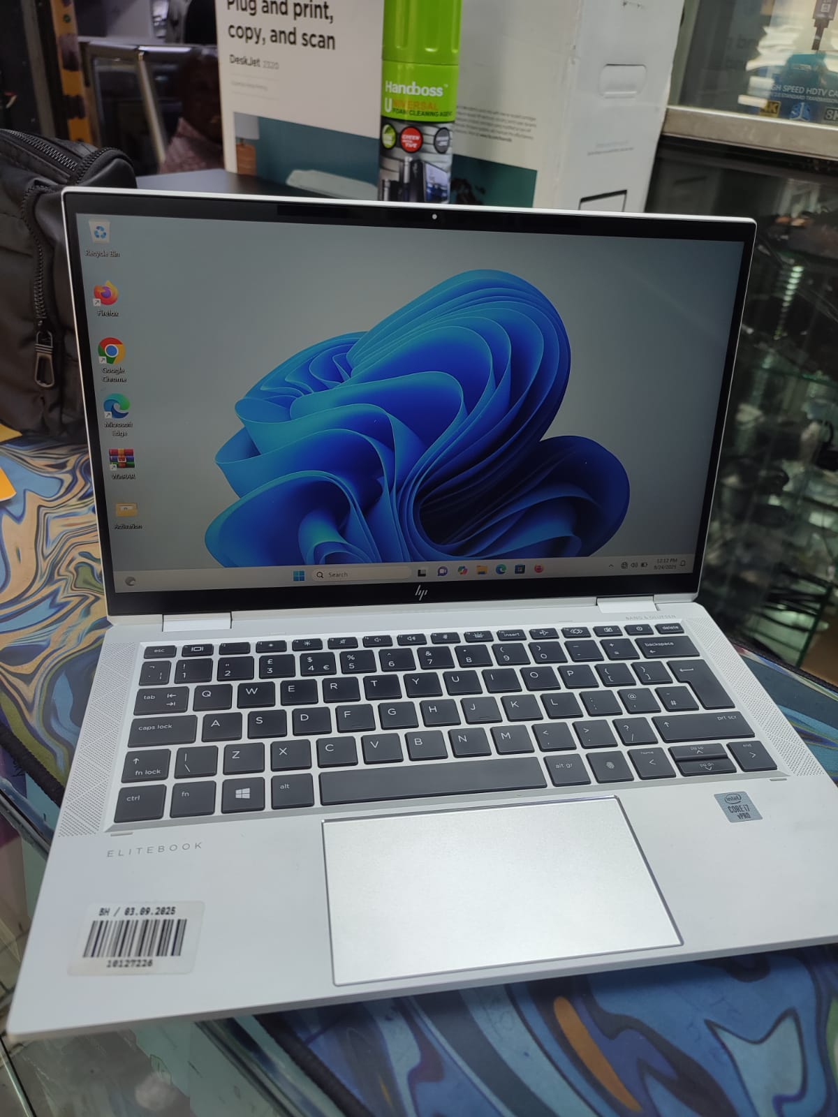 GRADE A EX UK HP ELITEBOOK  X360 1030 G7 INTEL COI7 10TH GENERATION 16GB RAM 512 SSD 13.3 '' TOUCH SCREEN WITH 1 YEAR WARANT