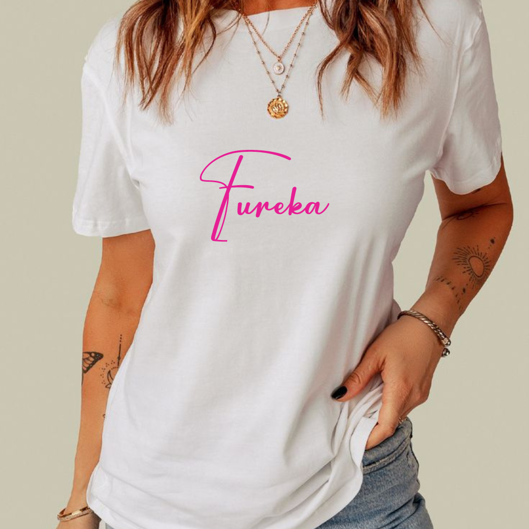 Tshirts Women T-shirt Women Clothes Tops Casual T-shirts Short Sleeve Cotton T-shirt Printed in Pink