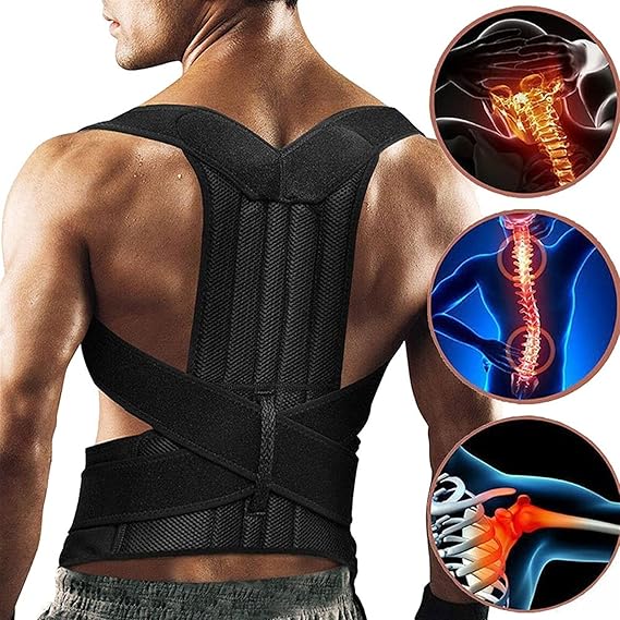 Posture Corrector Men Women Back Brace for Upper and Lower Full Back Support Straightener Support Provides Neck,Shoulder Pain Relief ,Back Straightener, Scoliosis,Hunchback spine Correction,