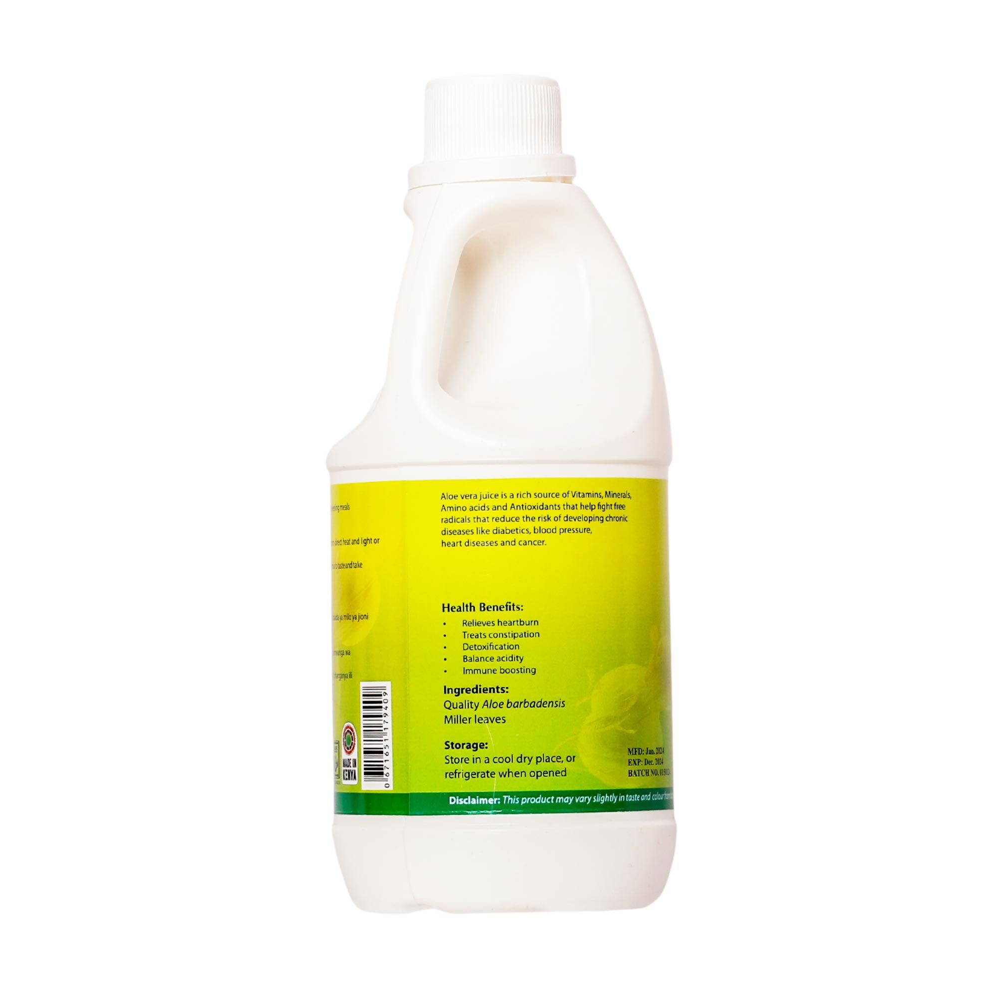Aloe Vera pure extract Nonflavored Juice 1Liter