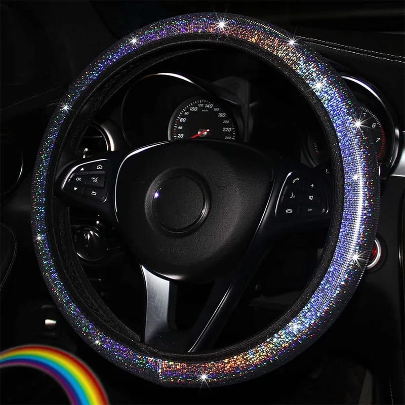 💎 RESTOCKED ‼️‼️ LUXURY DIAMOND CRYSTAL CAR STEERING WHEEL COVER 💎✨ Upgrade Your Ride with a Touch of Elegance & Comfort! ✨