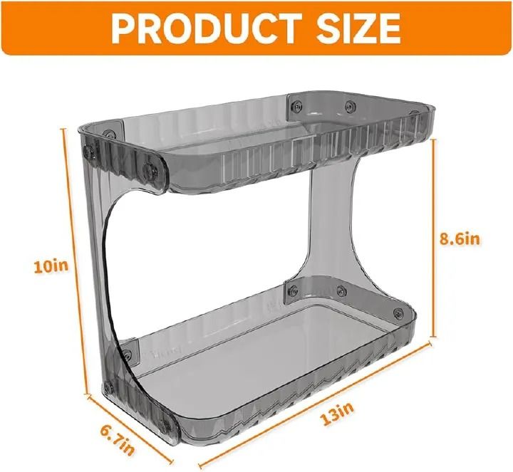 Aclyric 2 Layer Multipurpose Cosmetic shelving, The Aclyric 2-Layer Multipurpose Cosmetic Shelving is a sleek and practical storage solution designed to organize your beauty products.