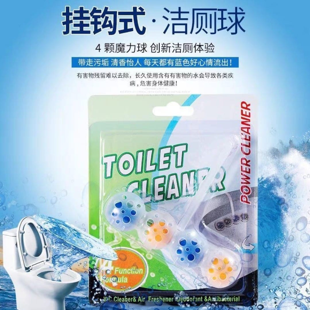 💢KEEP SPARKLING CLEAN🤩Magic 4 in 1Toilet cleaning balls 4pcs.4 in 1Toilet magic cleaning balls 4pcs description
Magic  Toilet Cleaner 4 in 1 Smell Eliminator & Toilet Rim Block features a unique han