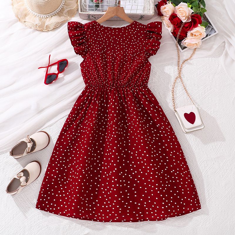 Hot Sale Summer Children A-line Skirt Sleeveless Print Teenagers Princess Baby Girl Long Dress