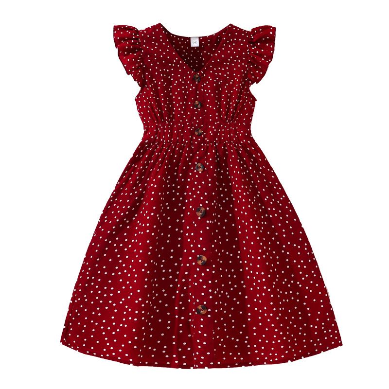Hot Sale Summer Children A-line Skirt Sleeveless Print Teenagers Princess Baby Girl Long Dress
