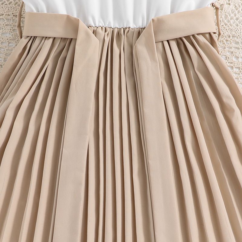 spring and summer children's clothing 8-12 years old new style flying sleeve color girls princess dress girls casual dress