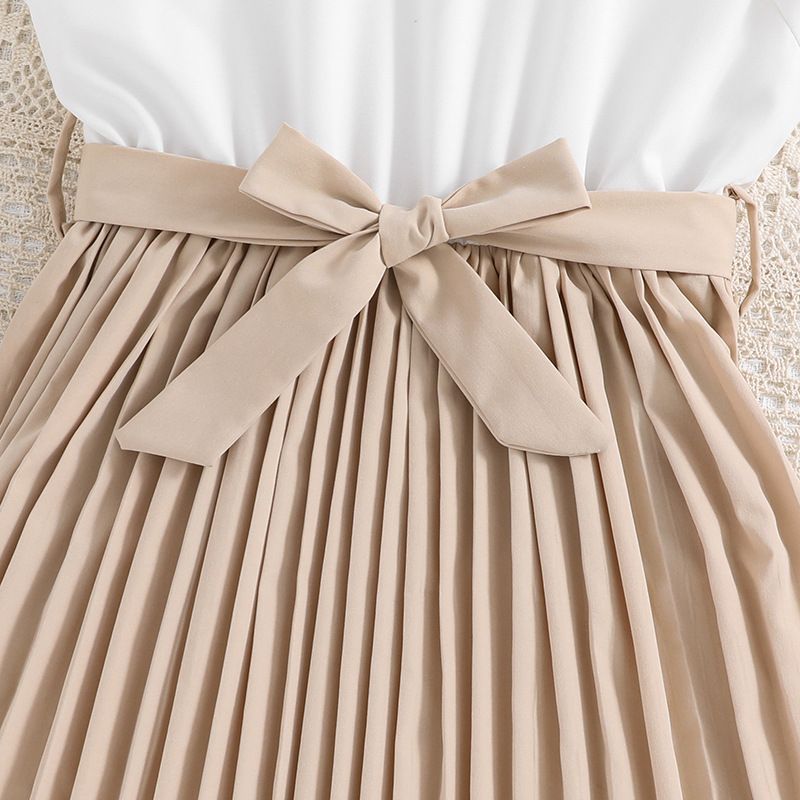 spring and summer children's clothing 8-12 years old new style flying sleeve color girls princess dress girls casual dress
