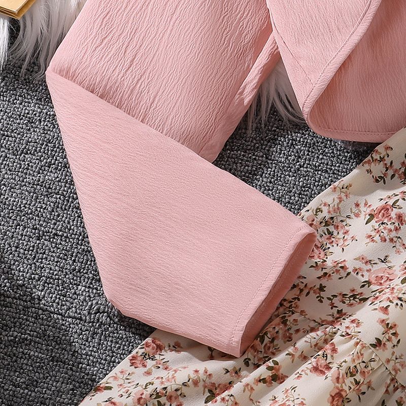 teenager girls clothes set children girls coat flower dress 2pcs outfit girl sling floral dresses