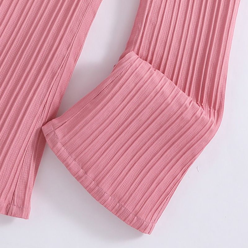 8-12 years kids wholesale clothes European and American new halter sleeveless top+wide leg pants girls suit 2pcs clothing set