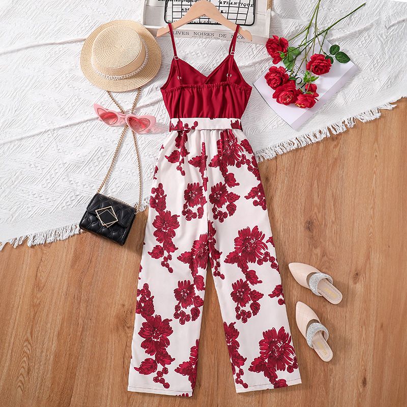 factory hot sell children casual cotton wear teenagers long pants baby girl's clothing kids summer clothes girls jumpsuits