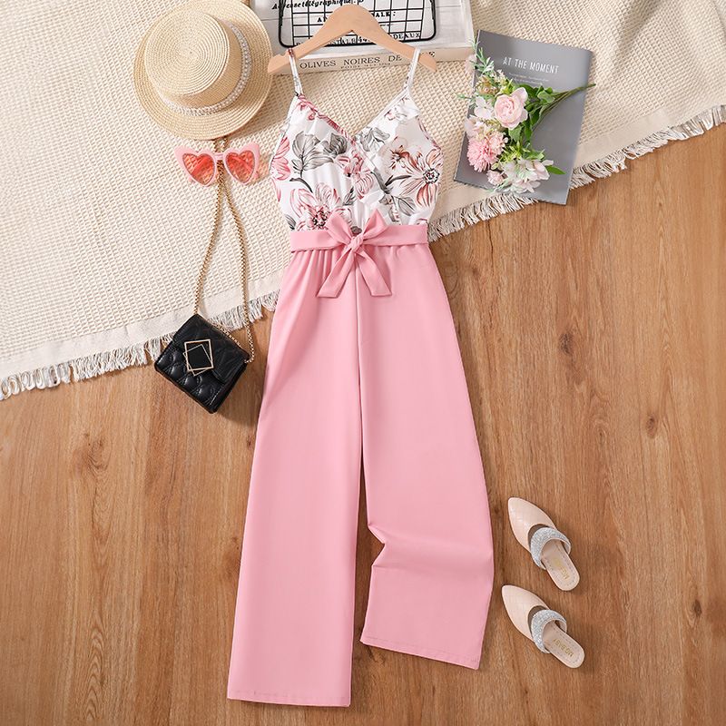 factory hot sell children casual cotton wear teenagers long pants baby girl's clothing kids summer clothes girls jumpsuits