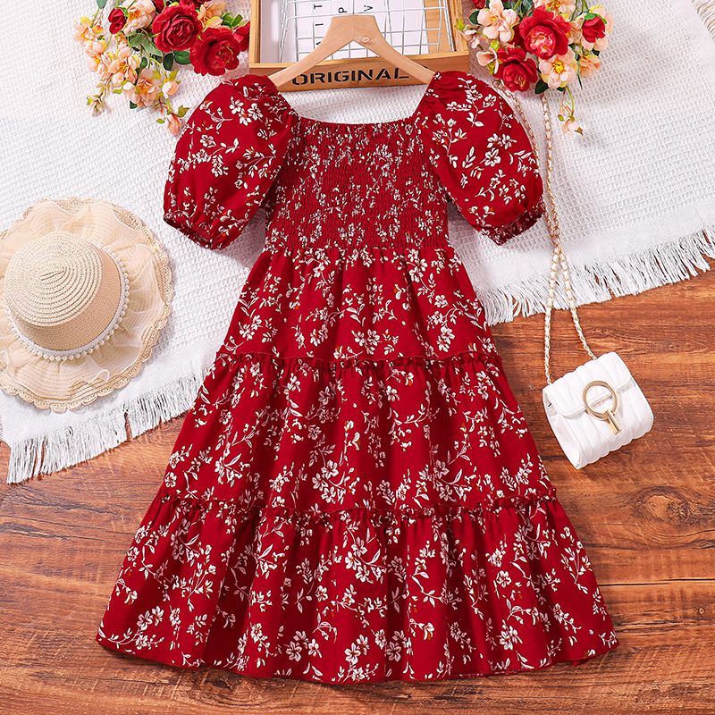 Summer 8 10 12 Years Wholesale Teenage Girls Clothing Kids Floral Dresses