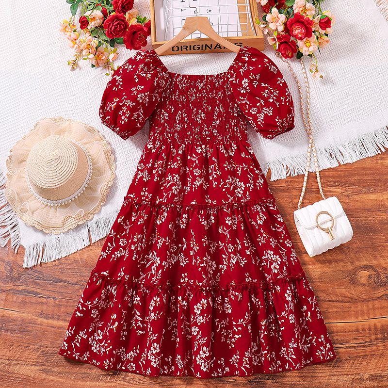Summer 8 10 12 Years Wholesale Teenage Girls Clothing Kids Floral Dresses