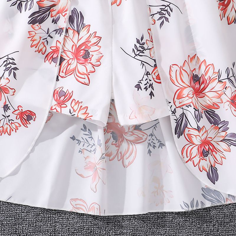 New Romantic Getaway Skirt Kids Dresses For Girls Ruffled Suspender + Hemline Kids Dresses 7-14T Panty Skirt Girls Clothing