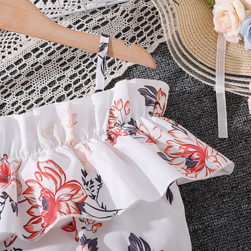 New Romantic Getaway Skirt Kids Dresses For Girls Ruffled Suspender + Hemline Kids Dresses 7-14T Panty Skirt Girls Clothing
