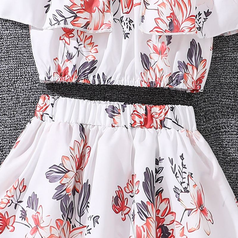 New Romantic Getaway Skirt Kids Dresses For Girls Ruffled Suspender + Hemline Kids Dresses 7-14T Panty Skirt Girls Clothing