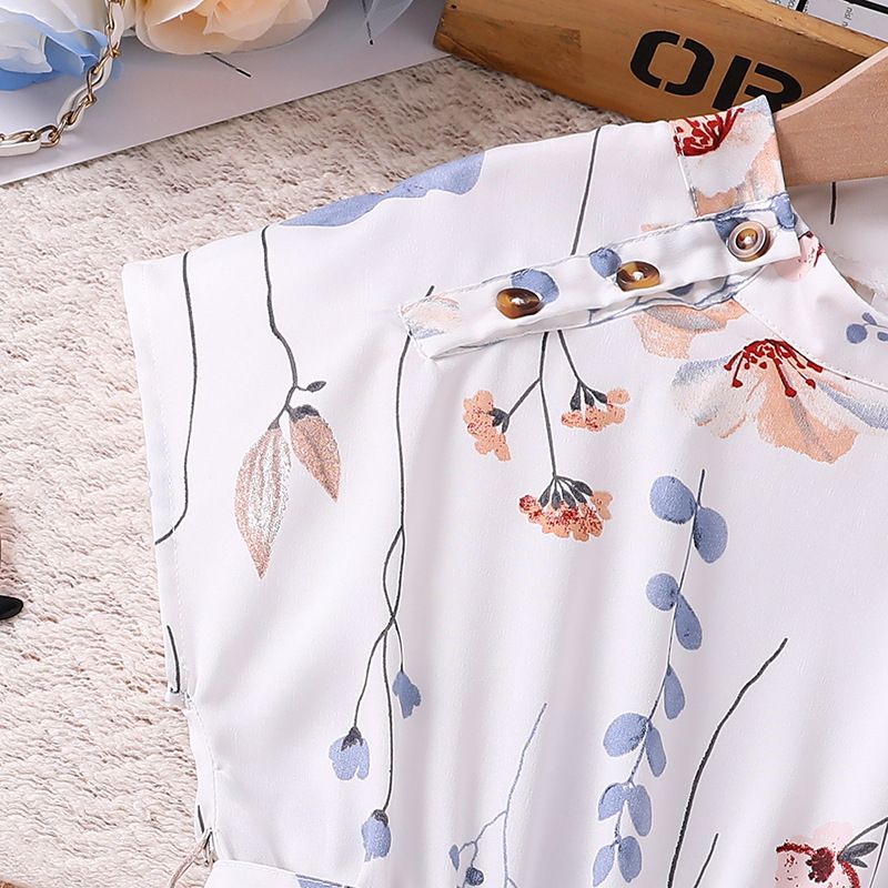 Summer Girls Clothing Casual Printed Sleeveless New Style Dresses for Middle and Older Children dress