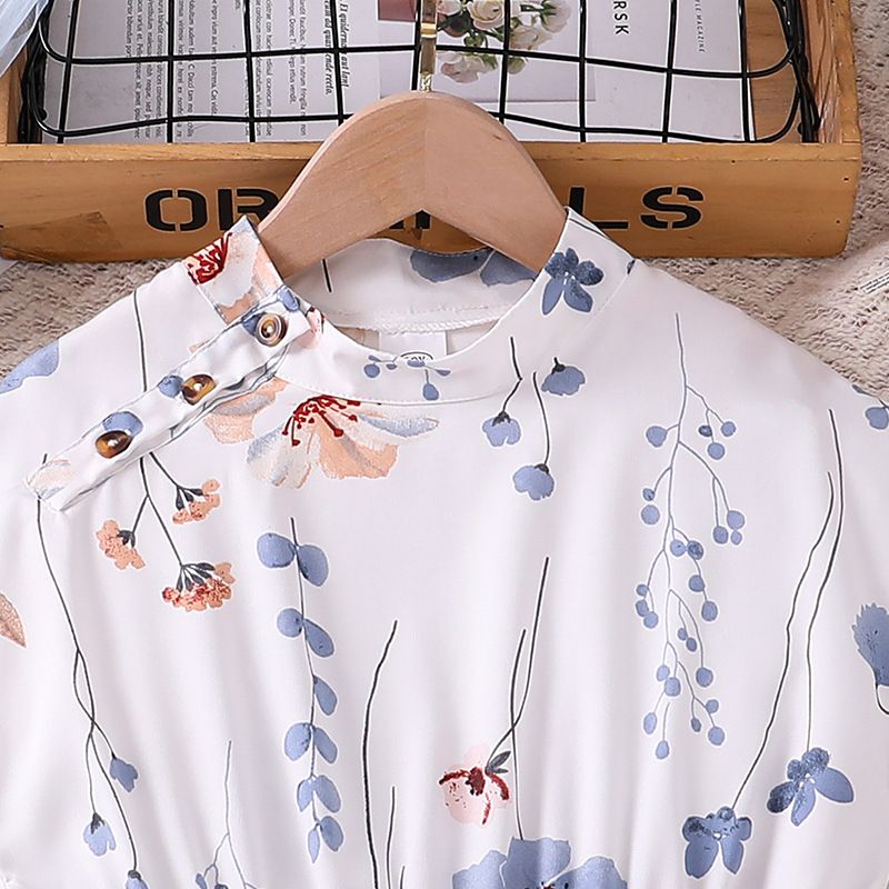 Summer Girls Clothing Casual Printed Sleeveless New Style Dresses for Middle and Older Children dress