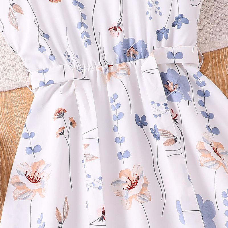 Summer Girls Clothing Casual Printed Sleeveless New Style Dresses for Middle and Older Children dress