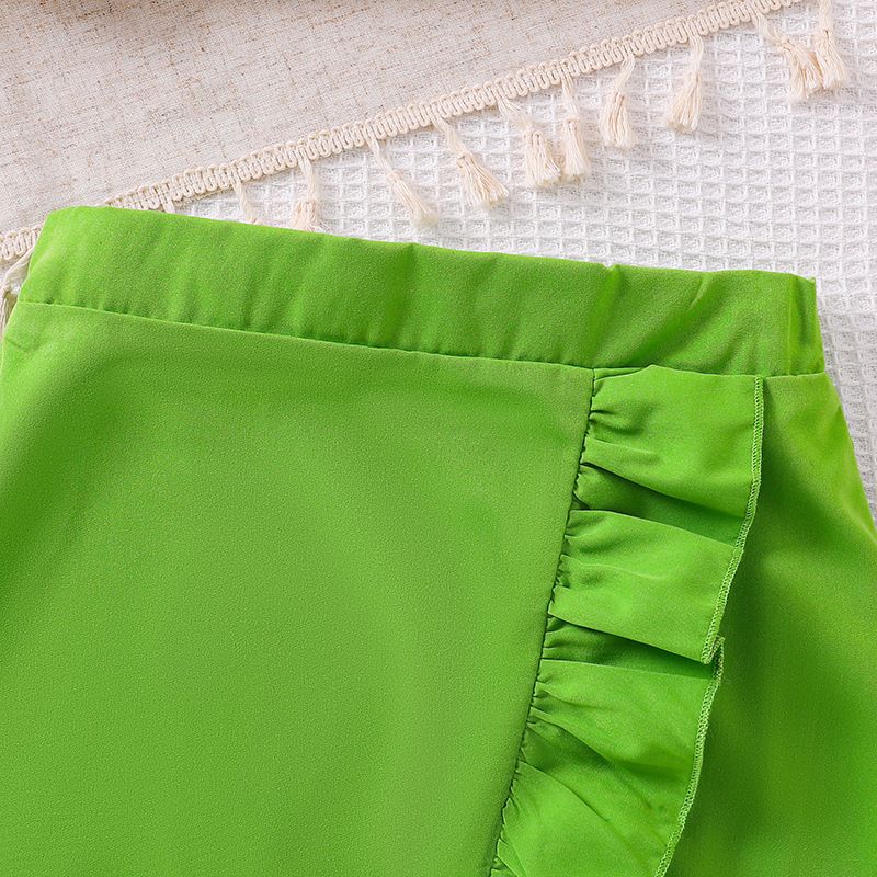 Summer Big Children Suit 2pcs T-shirt and Skirt 2pcs Floral Teenagers Girls Clothes Sets