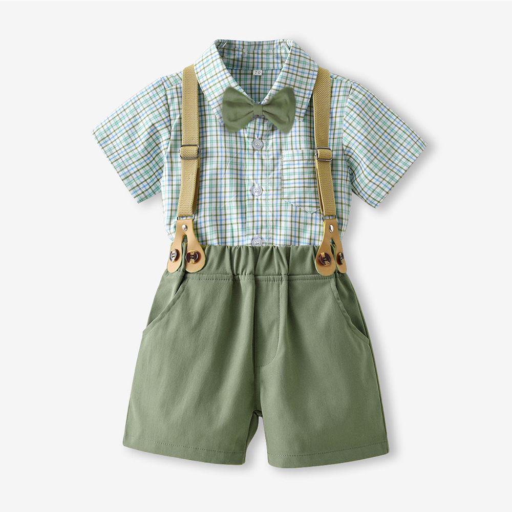 Summer Children's Clothing Short Sleeved Boys' Romper Shorts 2-piece Set Of Cotton Baby Suits