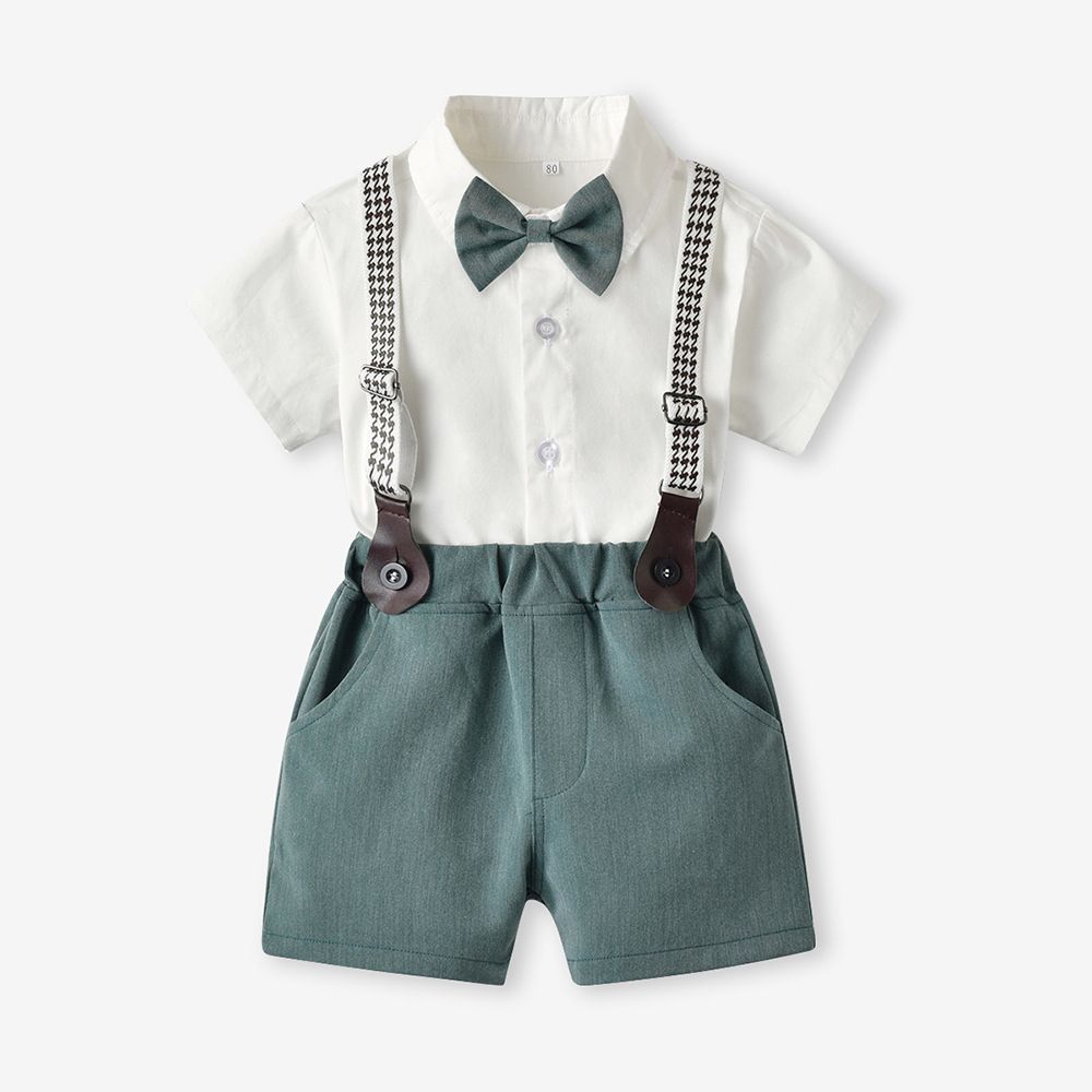 Summer Children's Clothing Short Sleeved Boys' Romper Shorts 2-piece Set Of Cotton Baby Suits