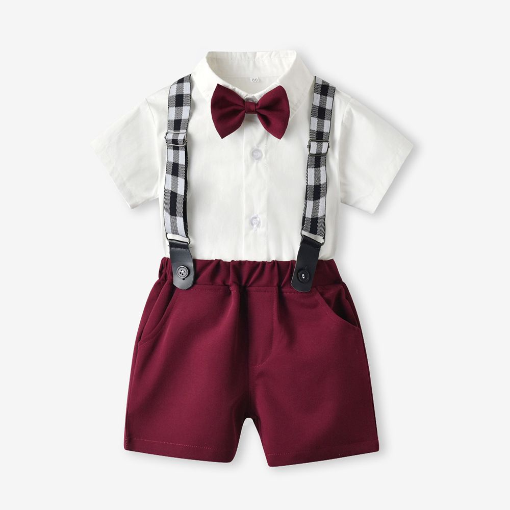 Summer Children's Clothing Short Sleeved Boys' Romper Shorts 2-piece Set Of Cotton Baby Suits