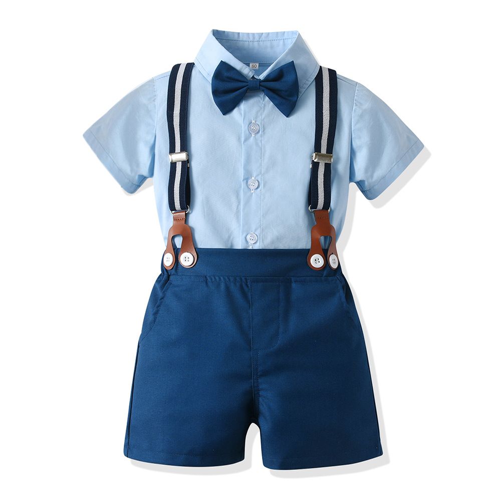 Summer Children's Clothing Short Sleeved Boys' Romper Shorts 2-piece Set Of Cotton Baby Suits