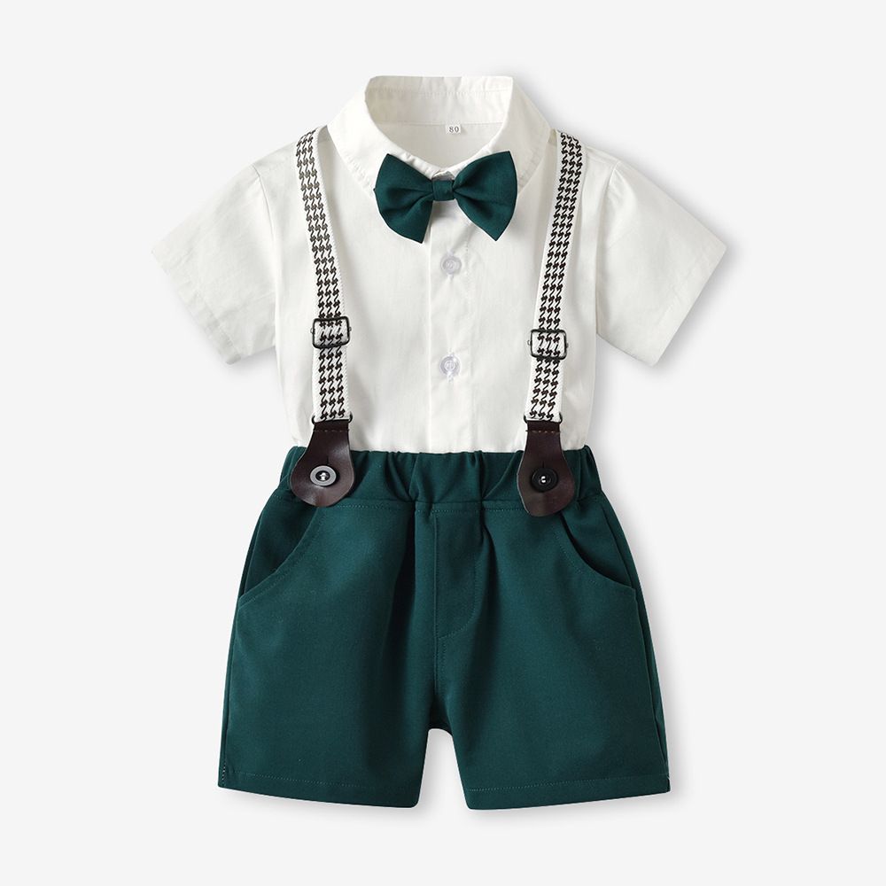 Summer Children's Clothing Short Sleeved Boys' Romper Shorts 2-piece Set Of Cotton Baby Suits