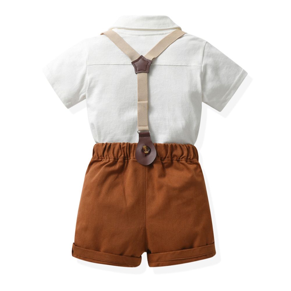 Toddler Boy Clothes Formsl Shirt Suit Hat Custom Logo Baby Boy Clothes Birthday Outfit Baby Clothes