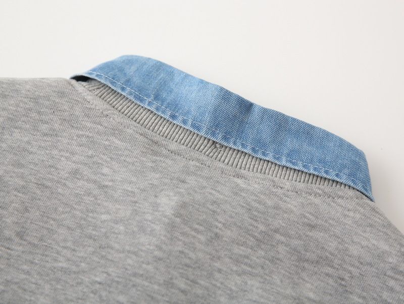 1-7 Years Crewneck Kids Boys Hoodies Sweatshirt For Boy new children's lapel stitching sweatshirt wholesale