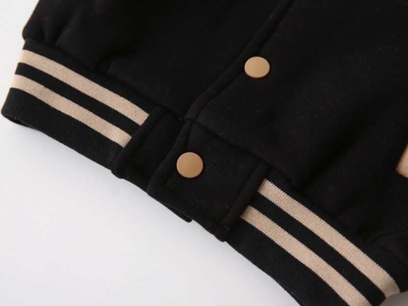 Boys' Baseball Uniform Autumn And Winter Version Boys' Thick Warm Coat Integrated Fur Handsome and cool Blazer